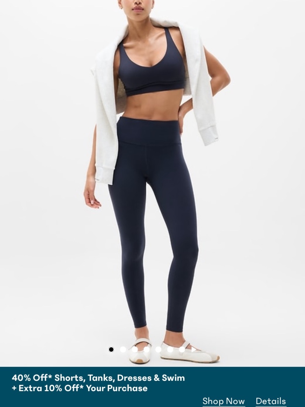 High-Rise Navy Active Leggings Large tall